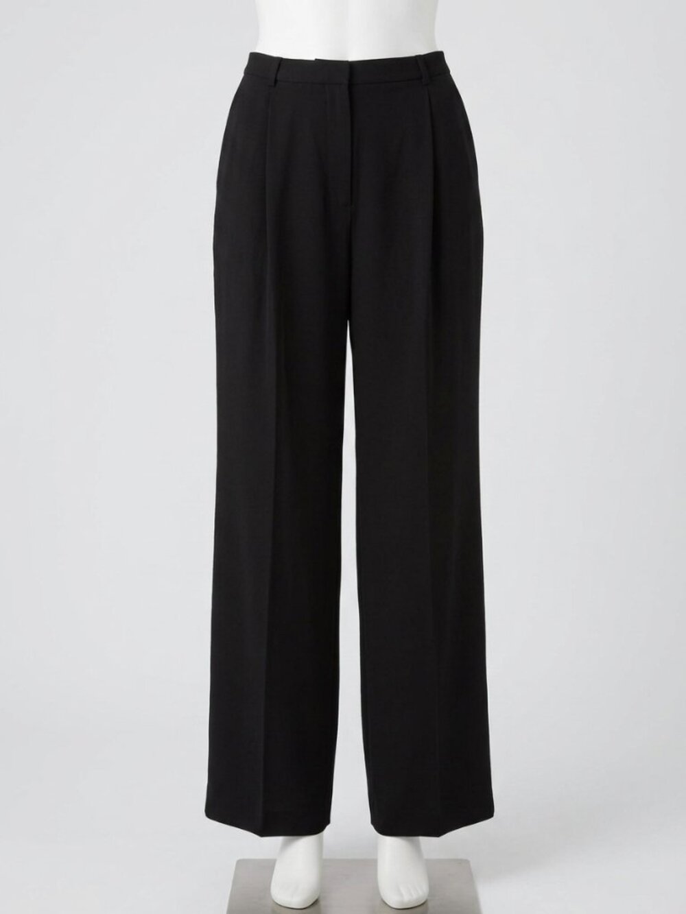 Jones New York Pleated Black Trouser 14 Lined with Pockets